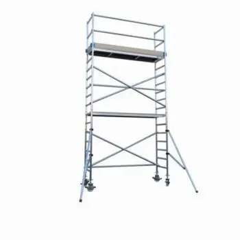 Smal aluminium steiger van 9 meter huren? Huur bij GECO voordelig en veilig een rolsteiger.