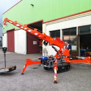 Mini hijskraan te huur bij GECO verhuur. Wil je een mini hijskraan van 8 meter huren?