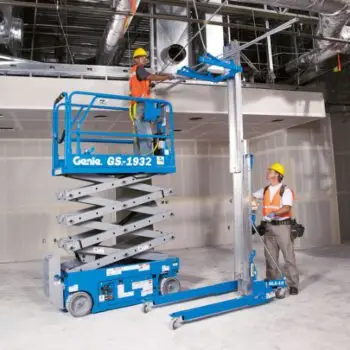 8 meter schaarhoogwerker accu compact huren