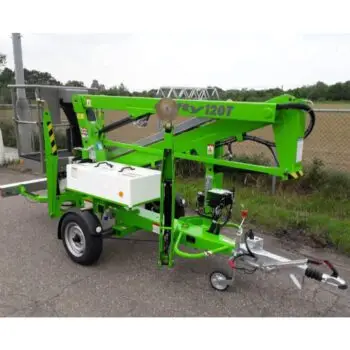 Aanhanger kniktelescoop hoogwerker 12 meter te huur